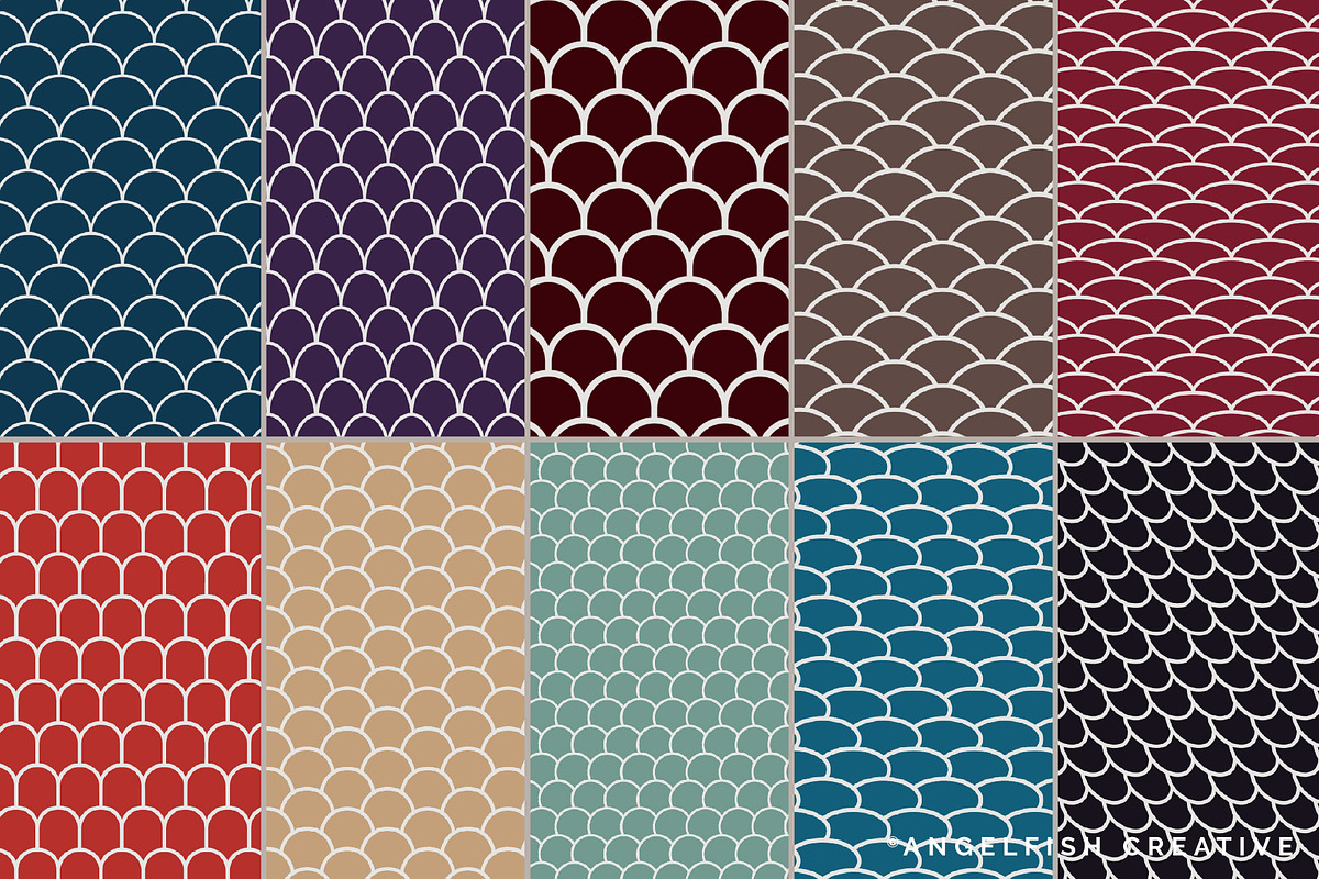 Scale Pattern Brushes for Procreate, a Brush Add-On by AngelfishCreative (Photo 4 of 12)