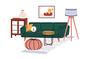 Living room, bedroom interior design, an Object Illustration by Good Studio (Thumbnail 3 of 8)