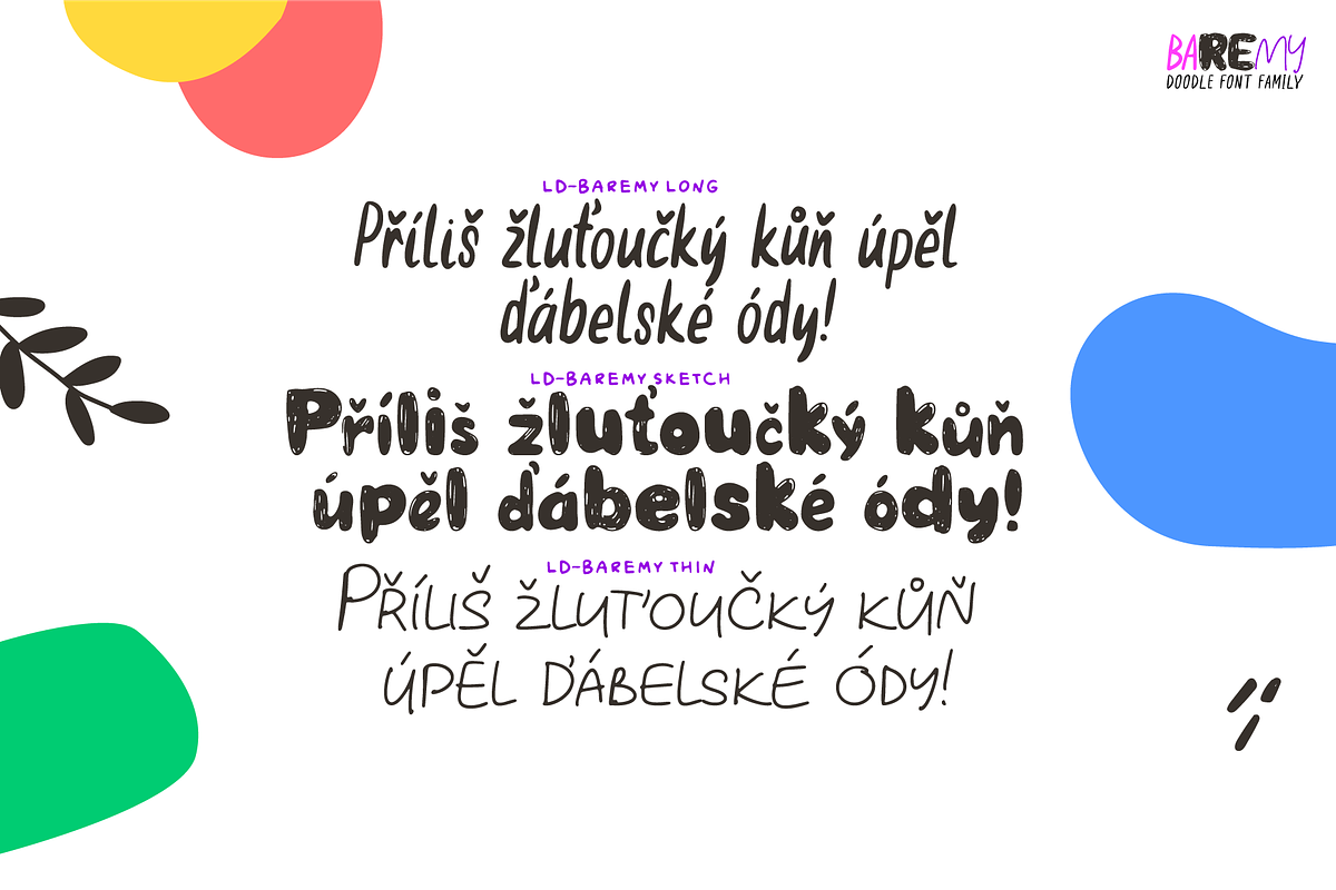 BAREMY. Doodle font family., a Handwritten Font by Luxfont (Photo 3 of 10)