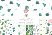 Leaf Seamless Patterns, a Pattern Graphic by Palau (Thumbnail 1 of 9)