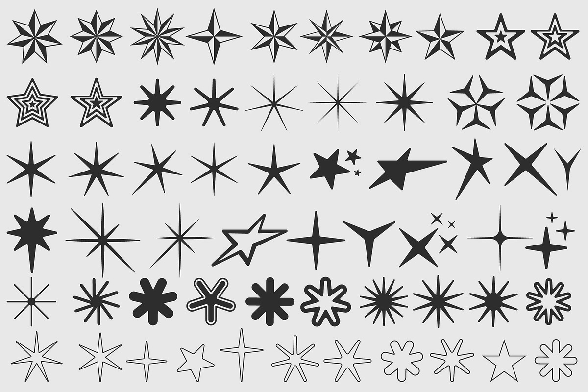 Star Shapes Vector Art