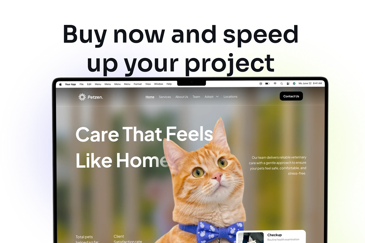 Petzen - Modern Pet Clinic Web UI, an UI Kit Template by Agensip Design Agency (Photo 10 of 10)