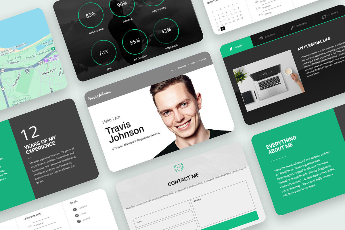 Resume Boxed – CV WordPress Theme, a WordPress Template by Pixflow (Photo 3 of 10)