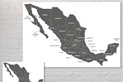 8x Mexico Vector Maps, an Illustration by asantosg (Thumbnail 3 of 5)