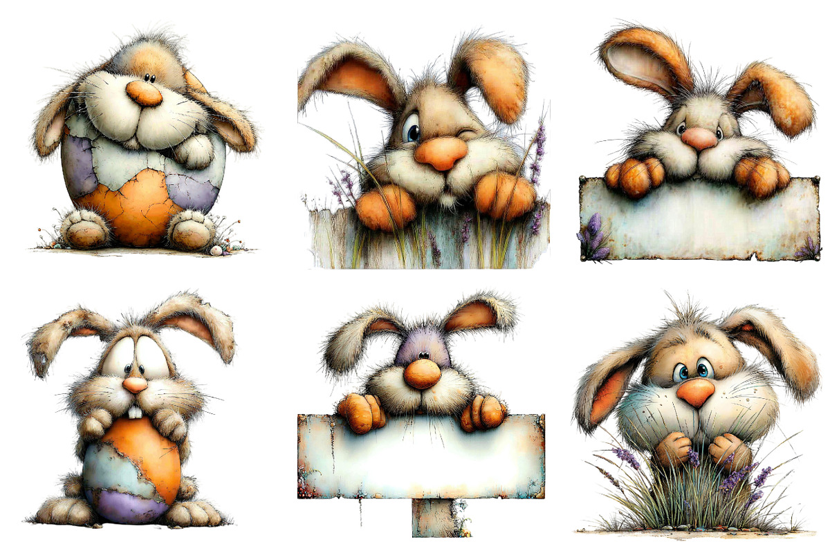 Funny Easter Bunny Peeking Clipart, an Illustration by designcity5 (Photo 2 of 5)