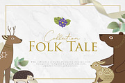 Scandinavian Folk Art Set, an Animal Illustration by NassyArt (Thumbnail 1 of 12)
