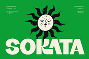 Sokata - Unique Bold Display Font, a Sans Serif Font by Flawless And Co (Thumbnail 1 of 10)