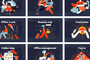 Company, flat web illustrations, a Templates & Theme by Grivina's shop (Thumbnail 23 of 27)