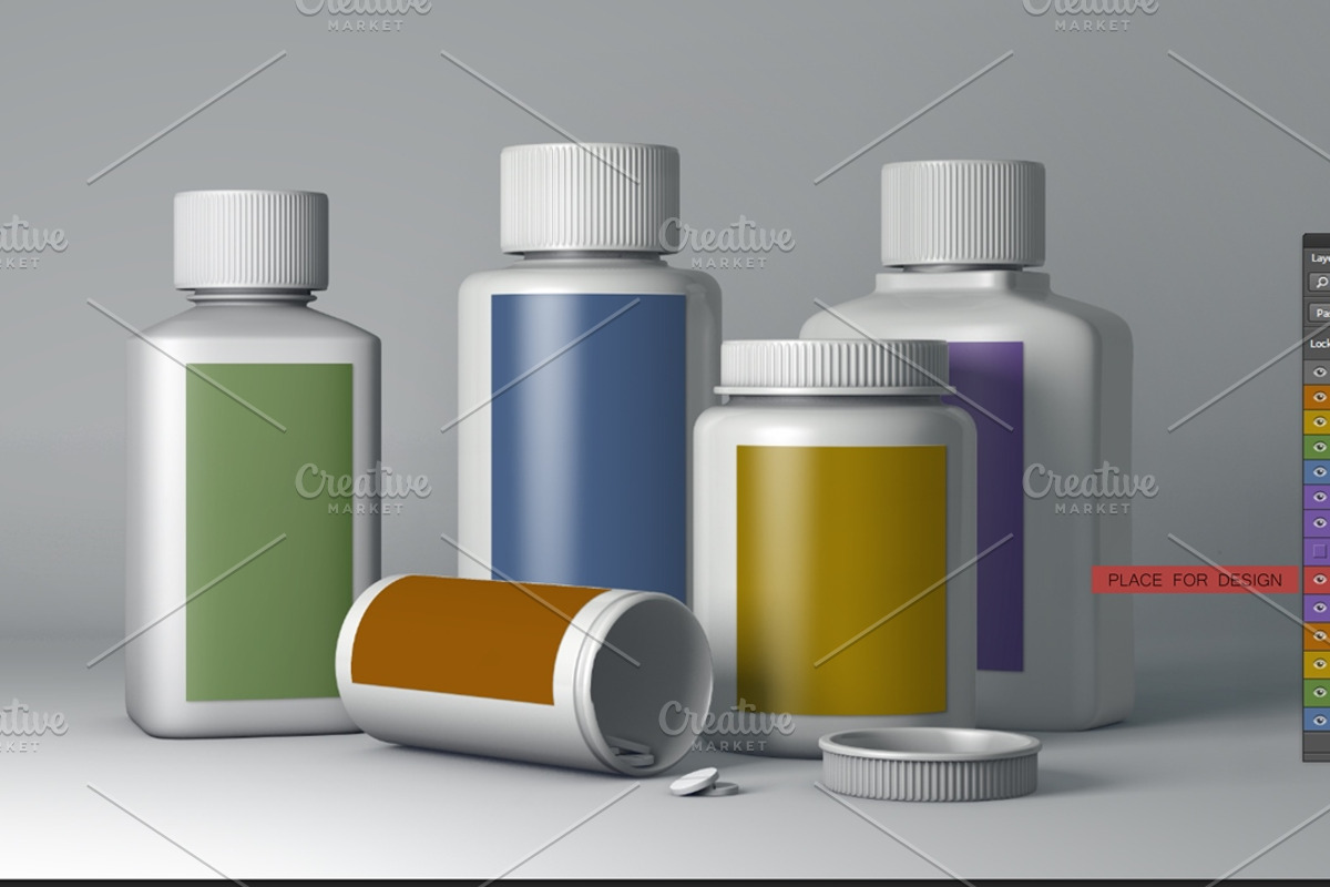 Medicines Packaging Mock-Up, a Cups & Container Mockup by maximmmmum (Photo 6 of 7)