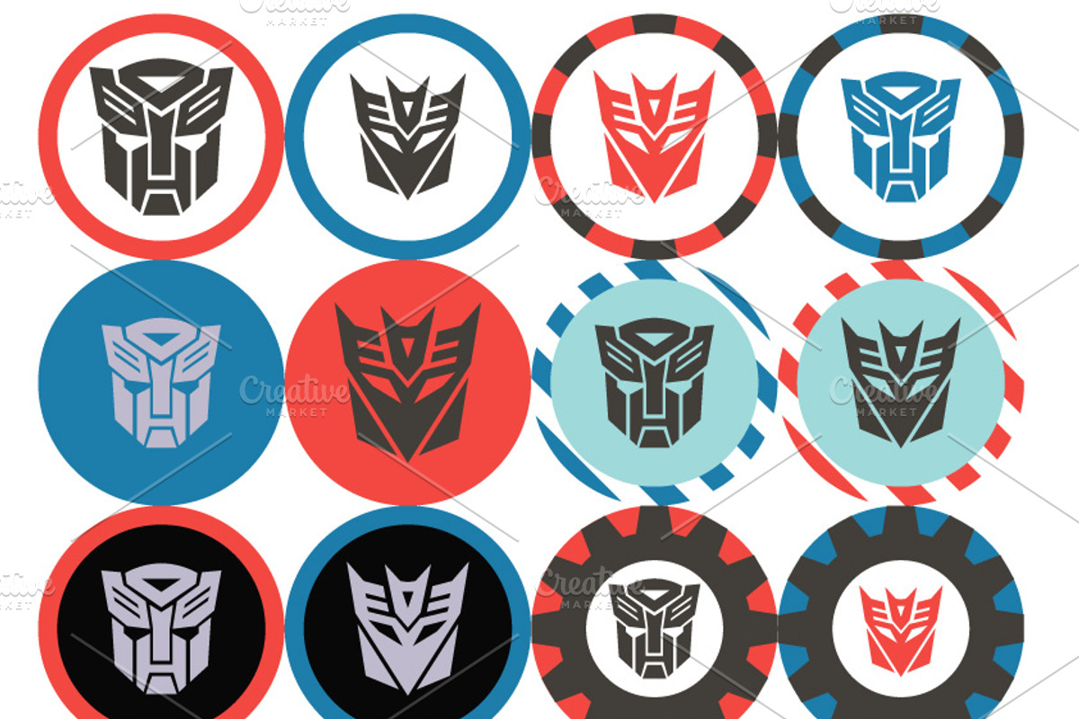 Transformers Birthday Party Package, a Templates & Theme by Lytvynenko Anna (Photo 5 of 13)