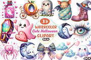 Dreamy Cute Halloween Clipart, an Illustration by DreamCafeArt (Thumbnail 1 of 5)