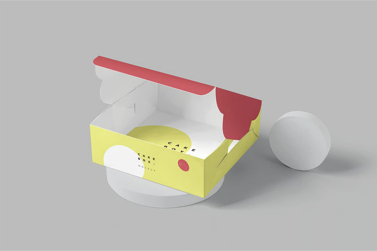 Bakery Cake Box Mockup, a Packaging Mockup by megostudi0 (Photo 5 of 7)