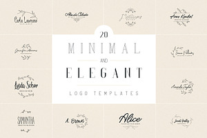 20 Minimal And Elegant Logos -50%