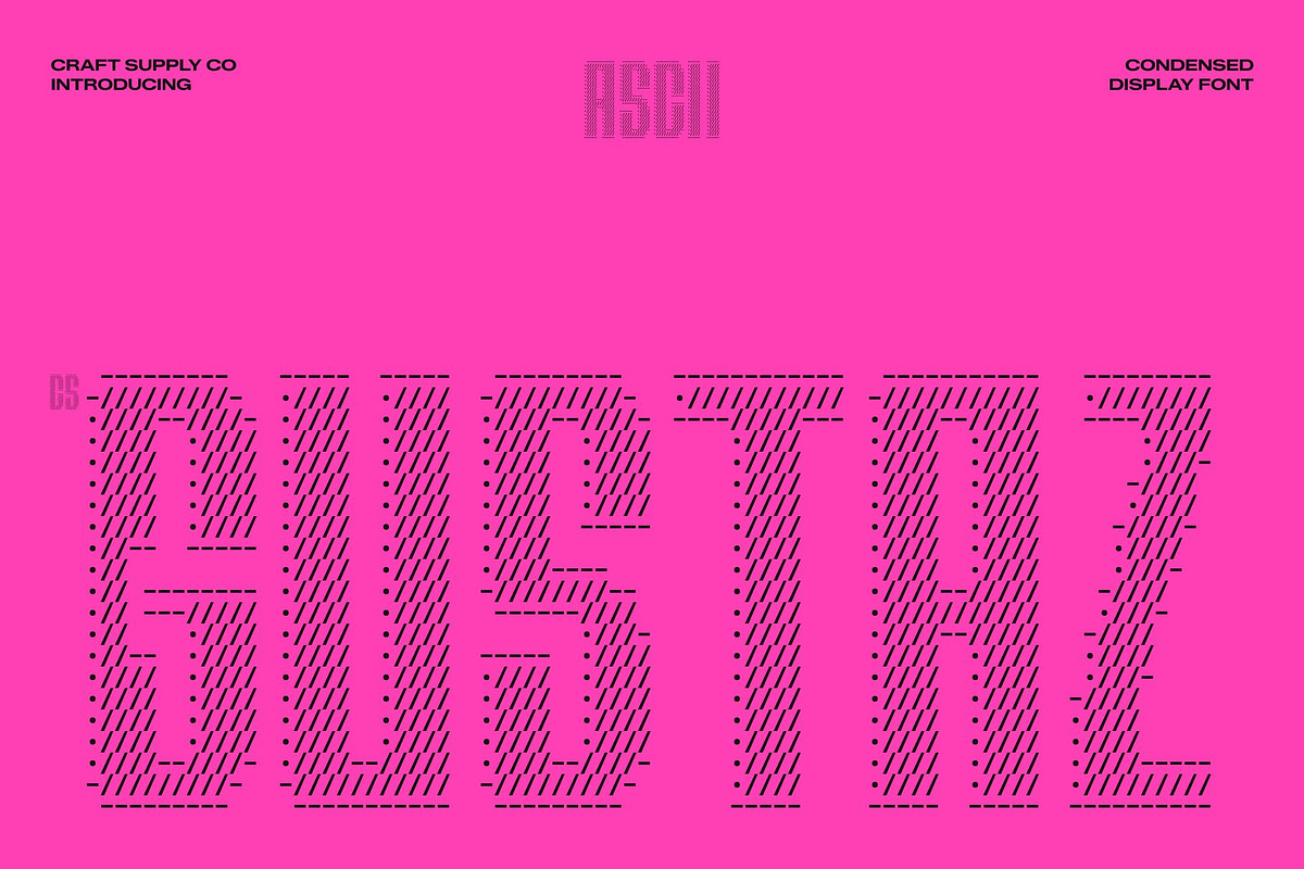 CS Gustaz Ascii, a Sans Serif Font by Craft Supply Co. (Photo 1 of 8)