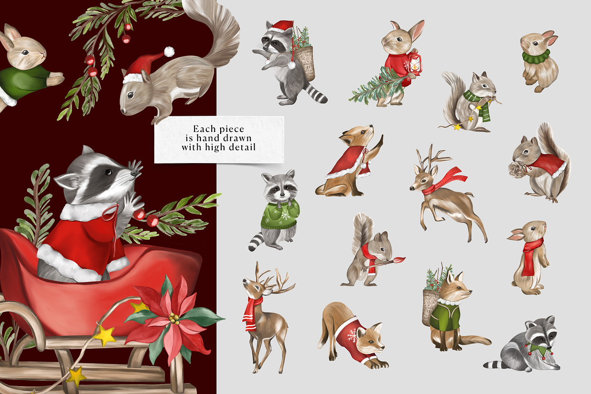 The Ultimate Christmas Forest, a Seasonal Illustration by Rachel Art Studio (Photo 3 of 11)