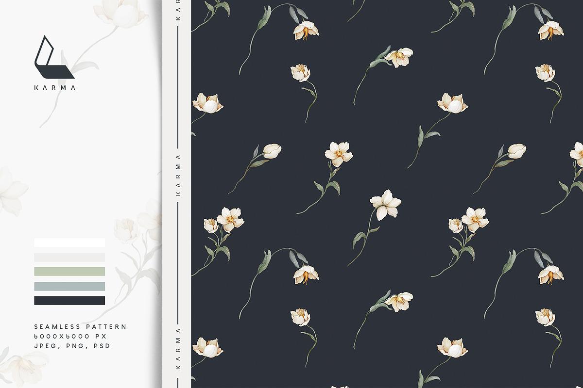 4-in-1 Floral Pattern Bundle, a Pattern Graphic by Karma (Photo 8 of 43)