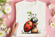 Whimsical Spring Ladybug Clipart, an Illustration by Libby Wishes (Thumbnail 6 of 8)