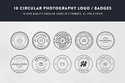 10 Circular Photography Logos/Badges, a Branding & Logo Template by WellMadePixel (Thumbnail 2 of 5)