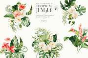 Tropical jungle - watercolor set, a Decorative Illustration by Pamyatka Shop (Thumbnail 7 of 27)
