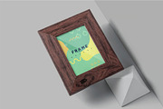 Small Wooden Picture Frame Mockup, an Advertising Mockup by megostudi0 (Thumbnail 2 of 6)