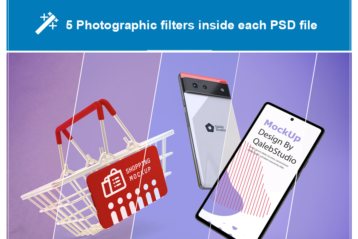 Pixel 6 Shopping Mockup, an Android Mockup by Qaleb Studio (Photo 3 of 13)