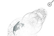 3D dotted world globes on white, a Decorative Illustration by VectorShop (Thumbnail 9 of 9)