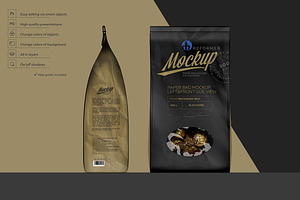 Paper Bag Mockup Left & Front Side