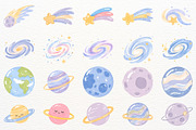 Outer Space Clipart Kids Astronauts, an Object Illustration by SugarCloudStudioArt (Thumbnail 5 of 6)