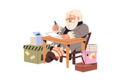 Santa Claus set + Christmas cards, a Seasonal Illustration by PaperTrident (Thumbnail 5 of 12)