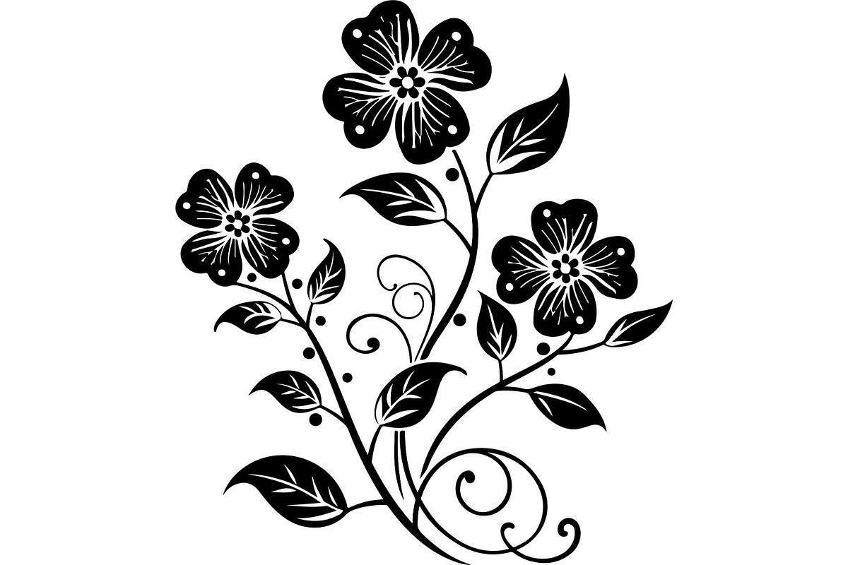 Elegant Botanical Flower Silhouette, an Object Graphic by Designer_Momina (Photo 8 of 16)