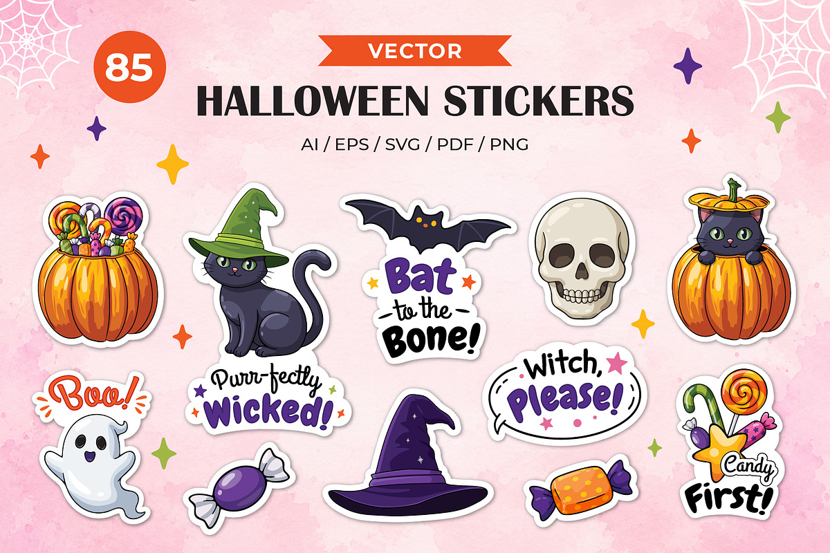 Halloween Stickers Vector, an Object Graphic by Iryna Denysova (Photo 2 of 6)