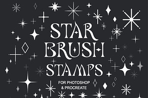 28 Star stamps procreate & photoshop, a Brush Add-On by Lucieduclosart