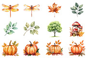 Autumn Flower Pumpkin Designs, an Illustration by CitraGraphics (Thumbnail 4 of 5)