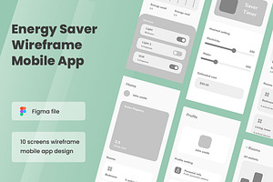 Energy Savers Wireframe Apps, a Wireframe Template by INSPR STD