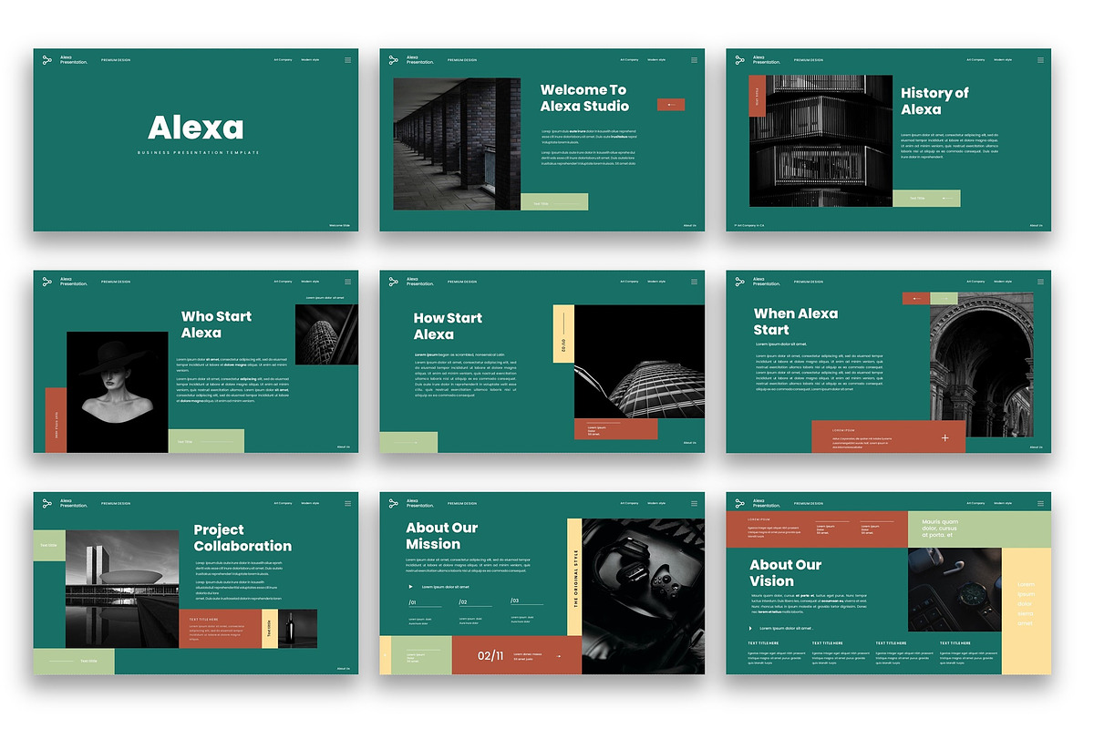Alexa–Business Google Slide Template, a Presentation Template by kreatifreya (Photo 2 of 5)