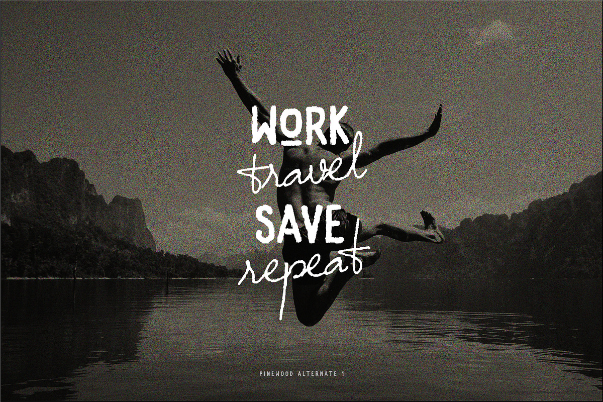 Pinewood - Handpainted Rustic Sans, a Font by Harmonais Visual (Photo 15 of 16)