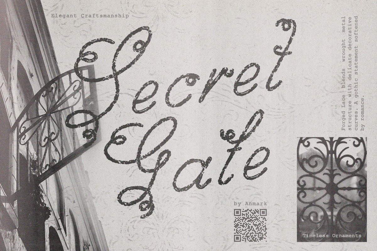 Forged Lace Romantic Gothic Font, a Script Font by AnMark (Photo 6 of 12)
