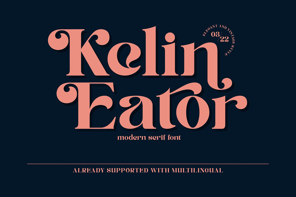 Kelin Eator, a Serif Font by ngene (Photo 1 of 10)