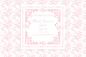 Pink Faience Toile Vintage DIY