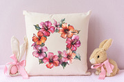 Hibiscus Flower Watercolor ClipArt's, an Illustration by RobertsArt (Thumbnail 3 of 7)