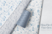 Floral Blue Toile Seamless Patterns, a Pattern Graphic by Olya Creative (Thumbnail 8 of 18)