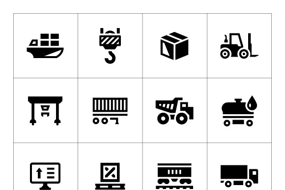 Set Icons Of Logistic