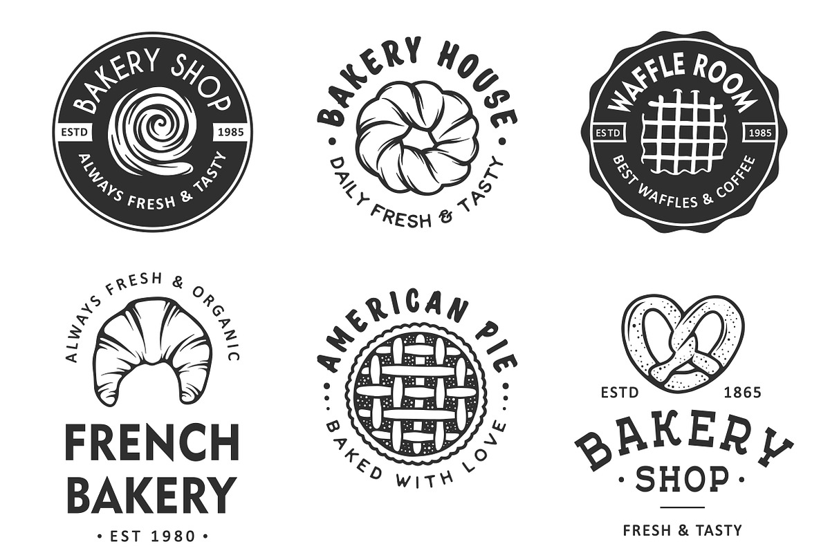 Bakery Logo, Pattern, Template Set, a Branding & Logo Template by Akimo Mia (Photo 2 of 10)