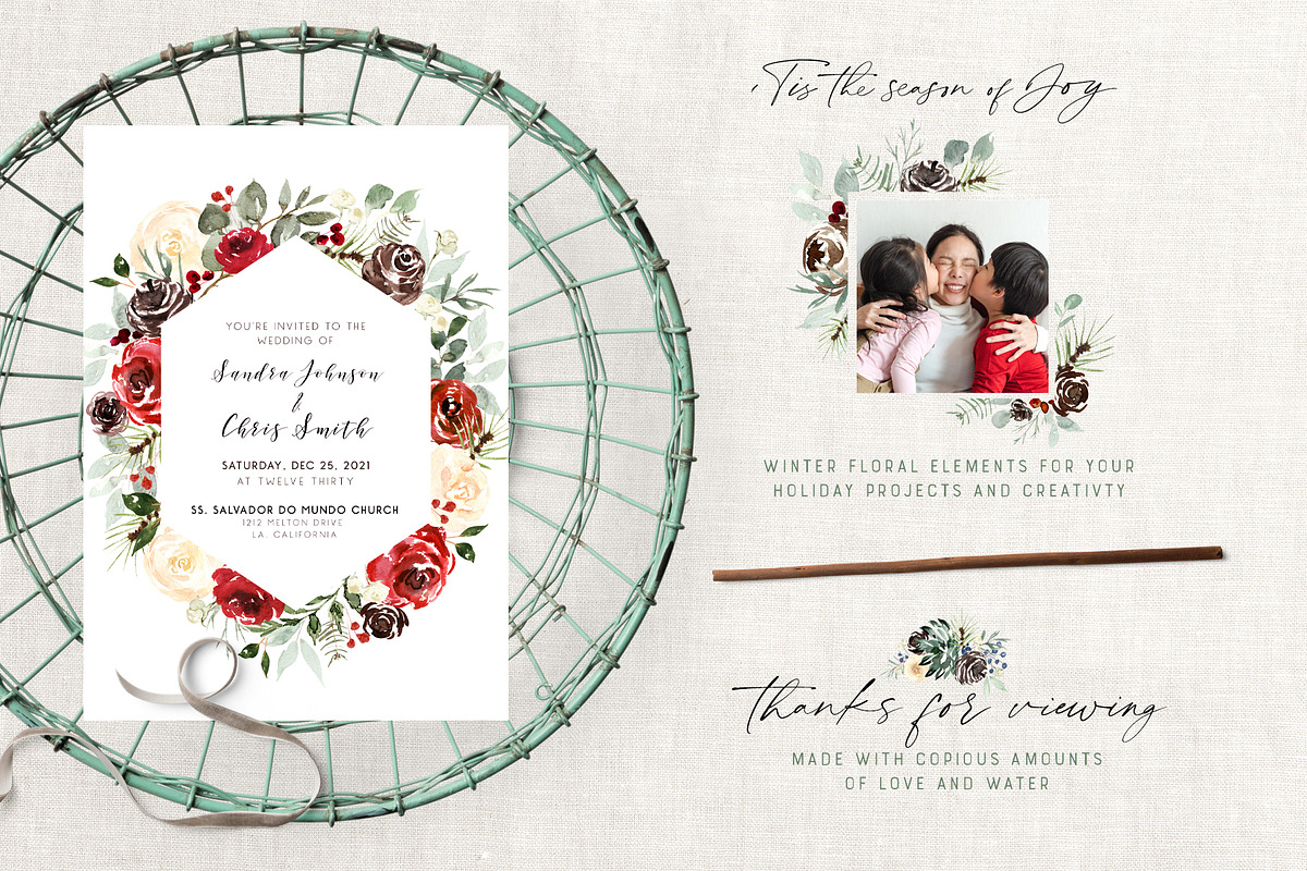 Winter Floral Ensemble, an Illustration by Kim Thoa Designs (Photo 12 of 12)