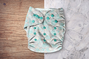 Reusable Cotton Diaper Mockup