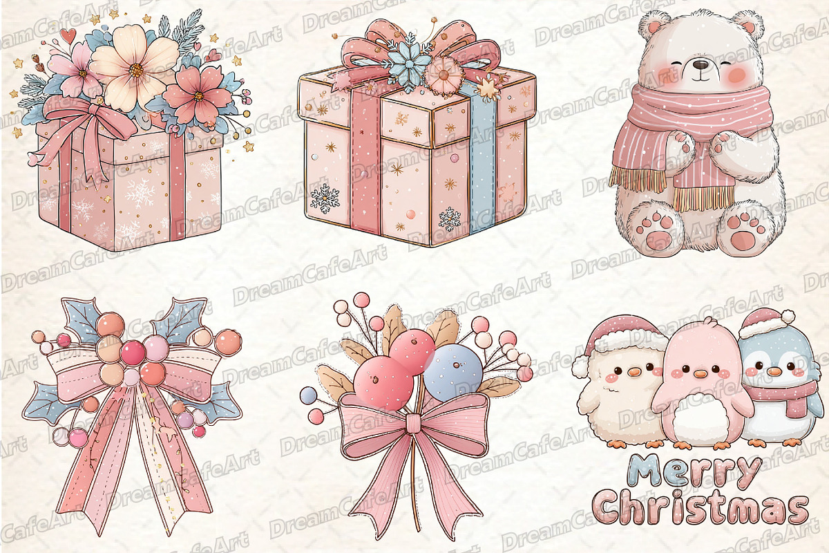 Cute Christmas Doodles PNG, an Illustration by DreamCafeArt (Photo 4 of 8)