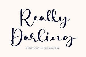 Really Darling - Handwritten Font