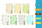 Weekly Planner with Floral Theme, a Stationery Template by SefriMujiRahayu (Thumbnail 1 of 3)