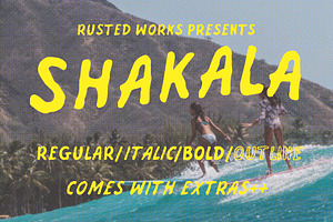 Shakala - Surf Hand drawn Typefaces