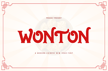 Wonton - Modern Chinese NewYear Font